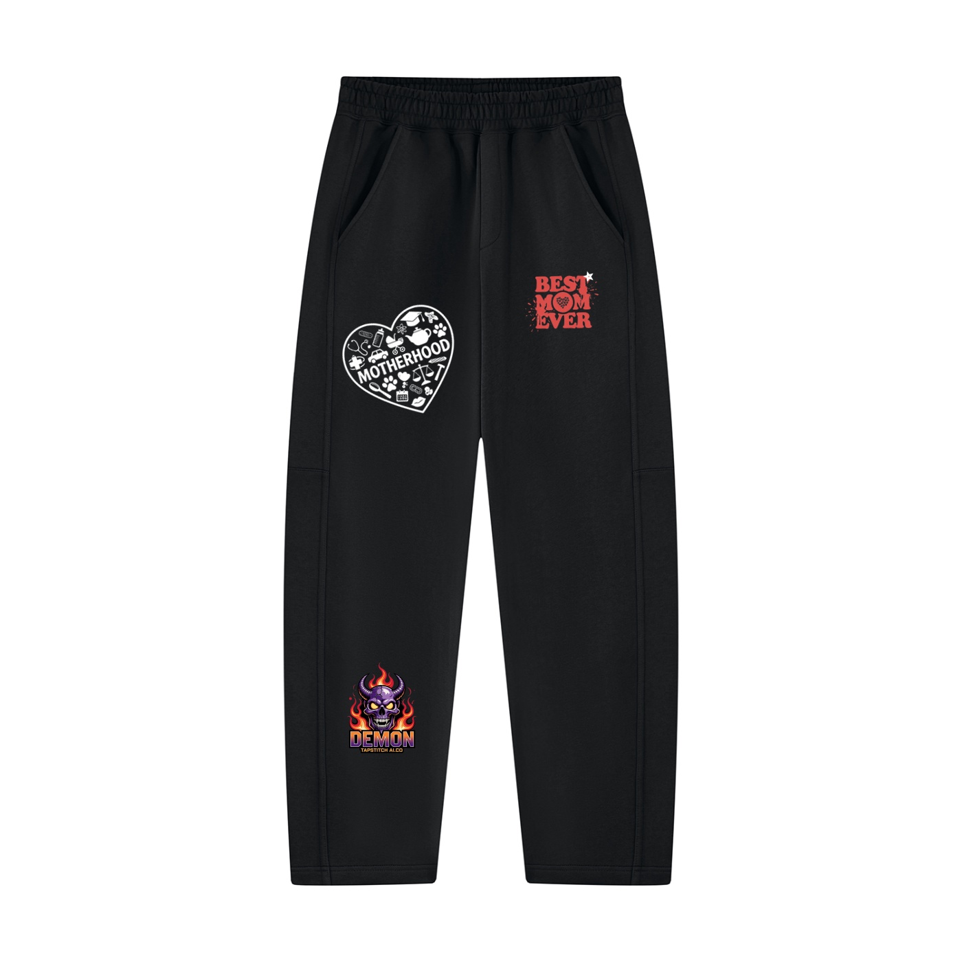 Unisex Tapered Straight Hem Sweatpants