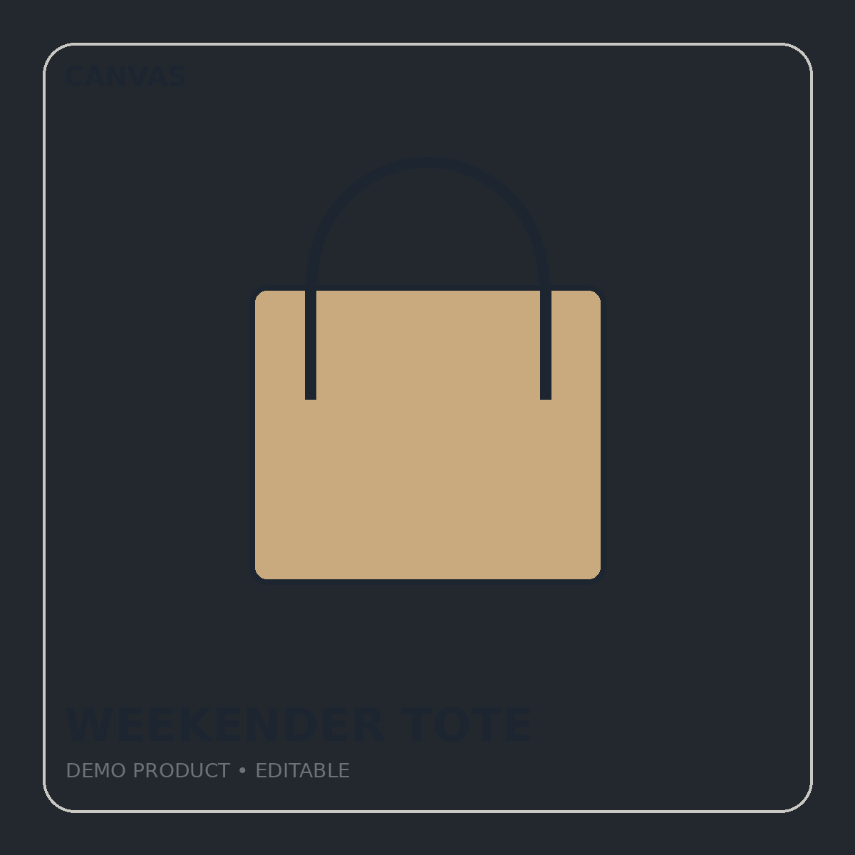 Canvas Weekender Tote